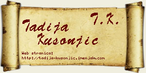 Tadija Kusonjić vizit kartica